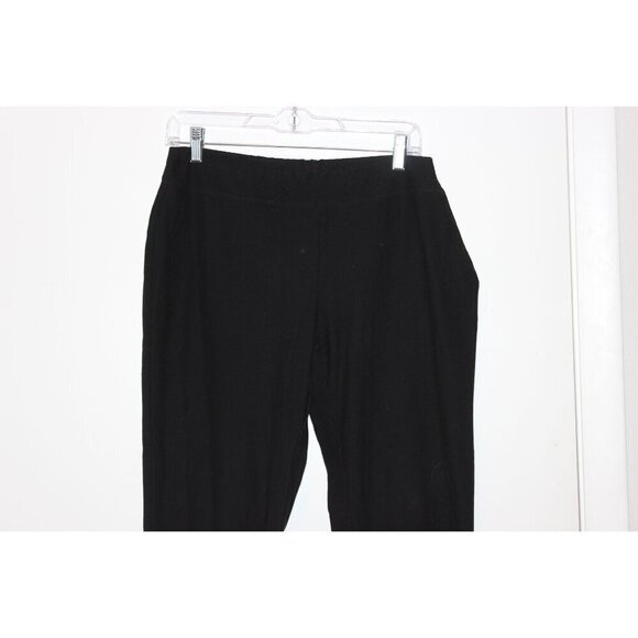 Eileen Fisher Womens Black Stretch Pull On Pants Medium - Picture 5 of 9